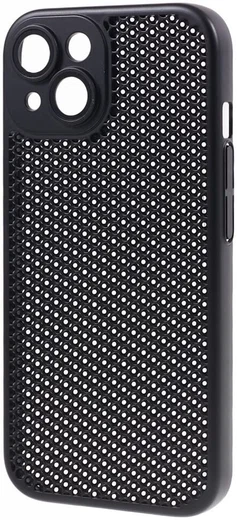 Apple iPhone 15 Hoesje Honingraat Back Cover Zwart afbeelding 2