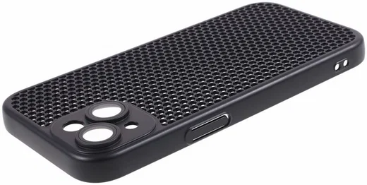 Apple iPhone 15 Hoesje Honingraat Back Cover Zwart afbeelding 3