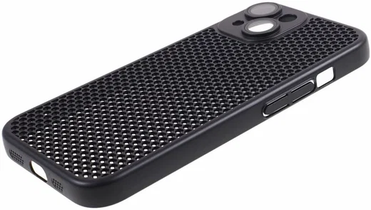 Apple iPhone 15 Hoesje Honingraat Back Cover Zwart afbeelding 5