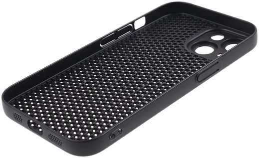 Apple iPhone 15 Hoesje Honingraat Back Cover Zwart afbeelding 6