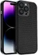 Apple iPhone 15 Pro Max Hoesje Honingraat Back Cover Zwart afbeelding 1