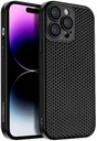 Apple iPhone 15 Pro Max Hoesje Honingraat Back Cover Zwart