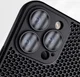 Apple iPhone 15 Pro Max Hoesje Honingraat Back Cover Zwart afbeelding 5