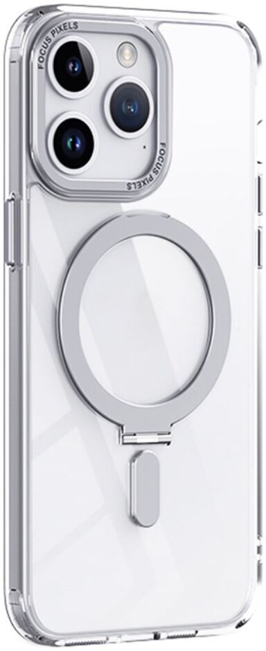 Apple iPhone 15 Pro Hoesje met MagSafe Kickstand Transparant afbeelding 1