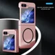 Samsung Galaxy Z Flip 5 Hoesje met MagSafe Back Cover Roze afbeelding 2