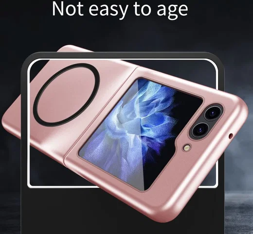 Samsung Galaxy Z Flip 5 Hoesje met MagSafe Back Cover Roze afbeelding 3