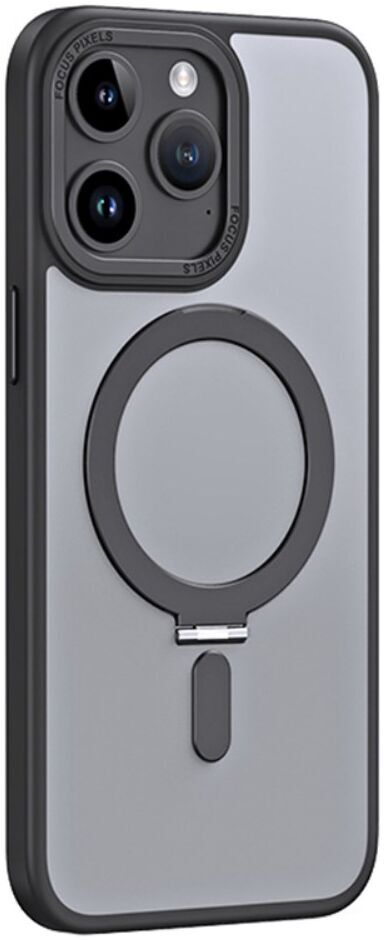 Apple iPhone 15 Pro Max Hoesje met MagSafe Kickstand Zwart afbeelding 1