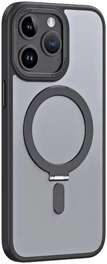Apple iPhone 15 Pro Max Hoesje met MagSafe Kickstand Zwart afbeelding 1