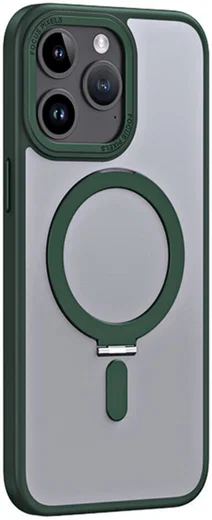 Apple iPhone 15 Pro Max Hoesje met MagSafe Kickstand Groen afbeelding 1