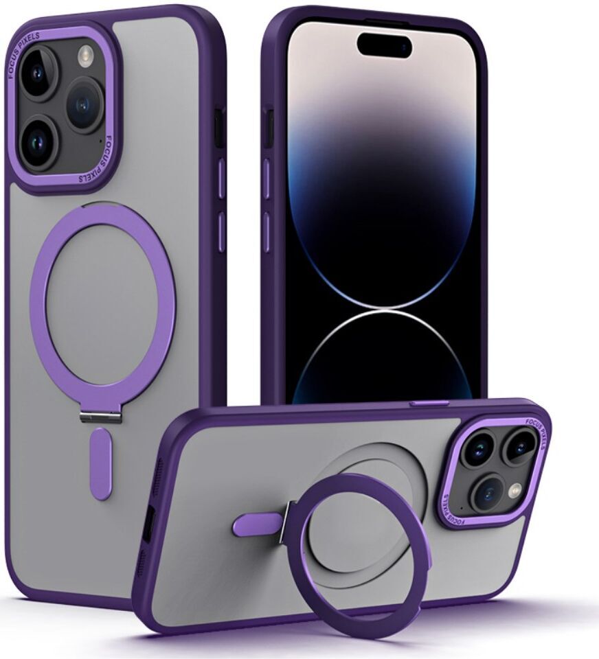 Apple iPhone 15 Pro Max Hoesje met MagSafe Kickstand Groen afbeelding 2