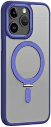 Apple iPhone 15 Pro Max Hoesje met MagSafe Kickstand Donker Blauw afbeelding