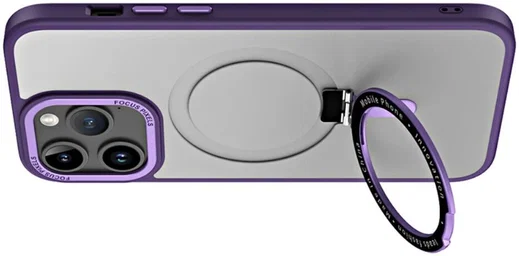 Apple iPhone 15 Pro Max Hoesje met MagSafe Kickstand Donker Blauw afbeelding 9