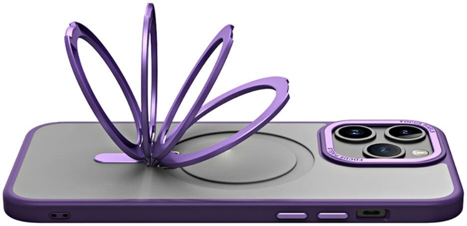 Apple iPhone 15 Pro Max Hoesje met MagSafe Kickstand Transparant afbeelding 8