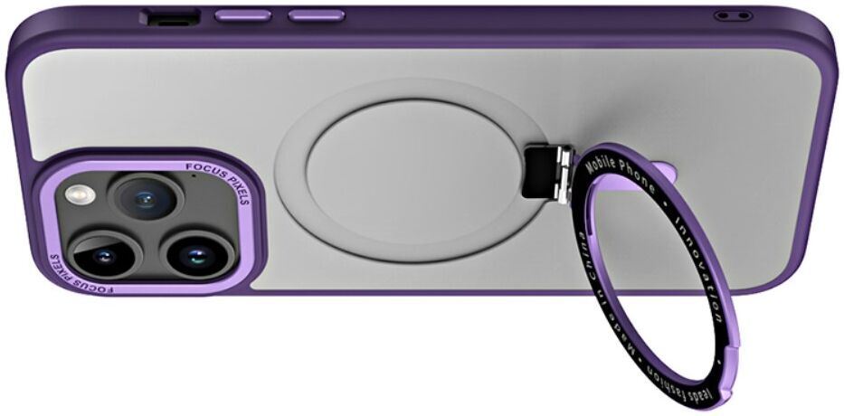 Apple iPhone 15 Pro Max Hoesje met MagSafe Kickstand Transparant afbeelding 9