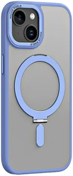 Apple iPhone 15 Hoesje met MagSafe Kickstand Back Cover Blauw