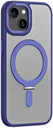 Apple iPhone 15 Hoesje met MagSafe Kickstand Back Cover Donker Blauw