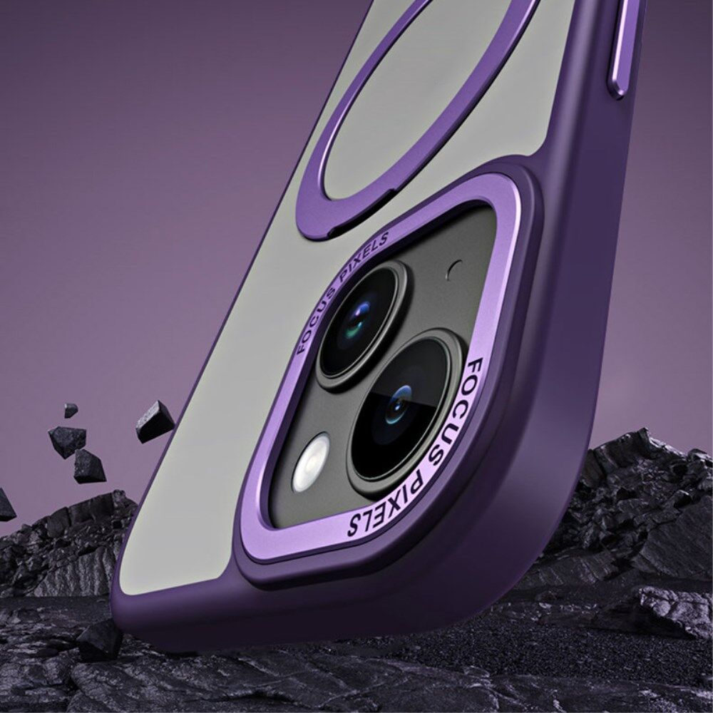 Apple iPhone 15 Hoesje met MagSafe Kickstand Back Cover Transparant afbeelding 8