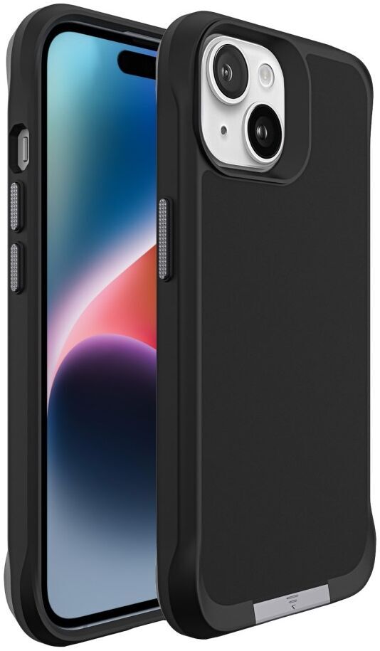 Apple iPhone 15 Hoesje Metalen Kickstand Back Cover Zwart afbeelding 11