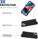 Apple iPhone 15 Hoesje Metalen Kickstand Back Cover Zwart afbeelding 2