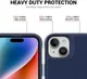Apple iPhone 15 Hoesje Metalen Kickstand Back Cover Blauw afbeelding 6