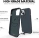 Apple iPhone 15 Hoesje Metalen Kickstand Back Cover Grijs afbeelding 2