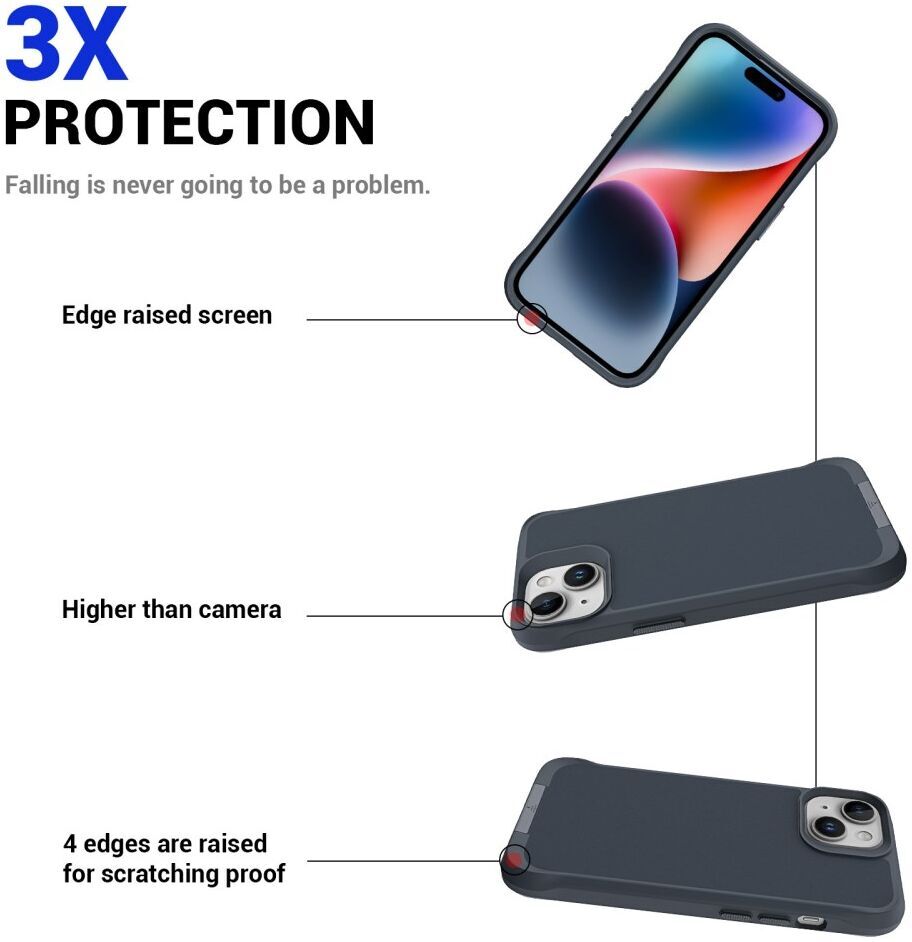 Apple iPhone 15 Hoesje Metalen Kickstand Back Cover Grijs afbeelding 3