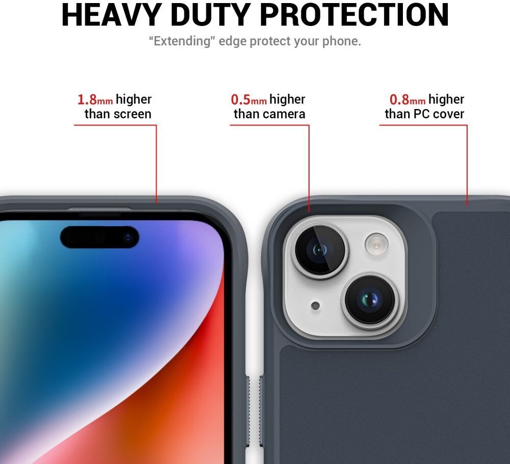 Apple iPhone 15 Hoesje Metalen Kickstand Back Cover Grijs afbeelding 5
