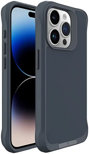 Apple iPhone 15 Pro Hoesje Metalen Kickstand Back Cover Grijs afbeelding 12