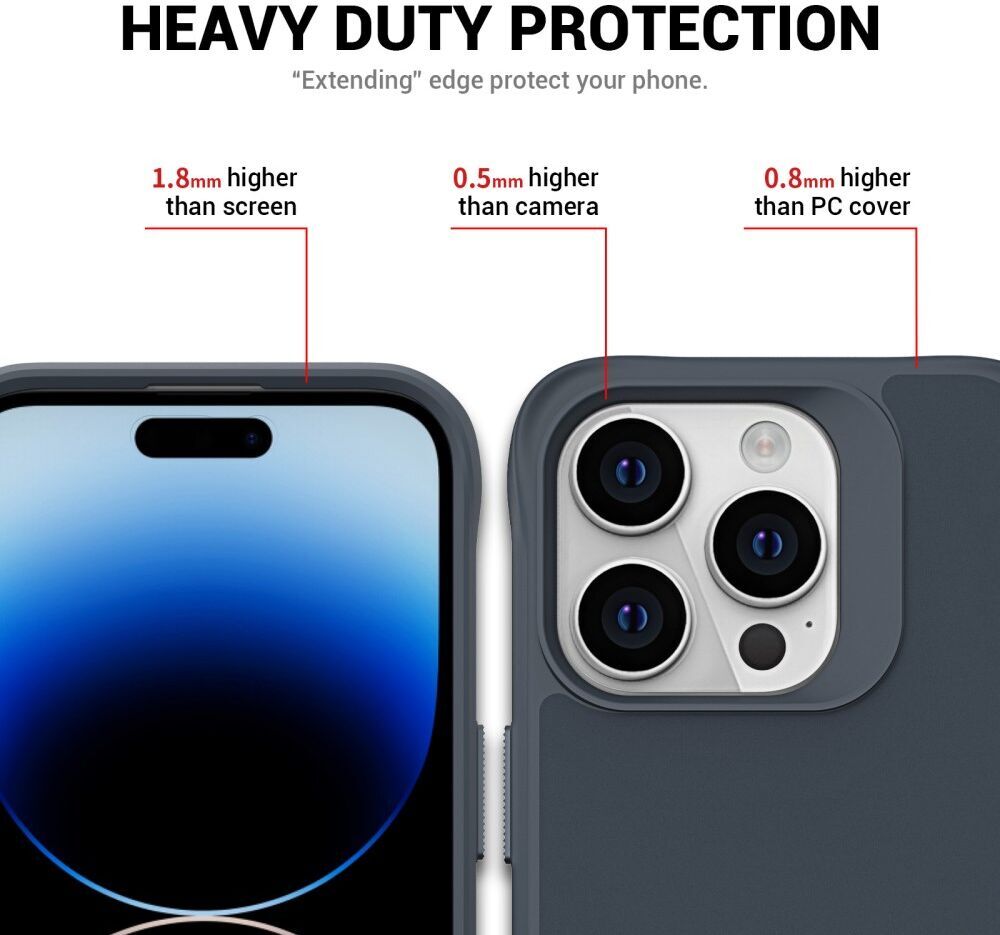 Apple iPhone 15 Pro Hoesje Metalen Kickstand Back Cover Grijs afbeelding 6