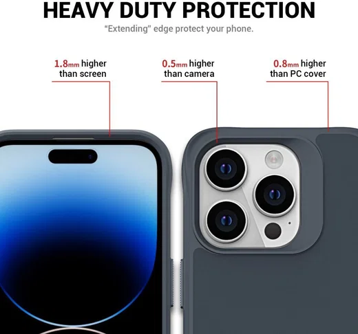 Apple iPhone 15 Pro Hoesje Metalen Kickstand Back Cover Grijs afbeelding 6