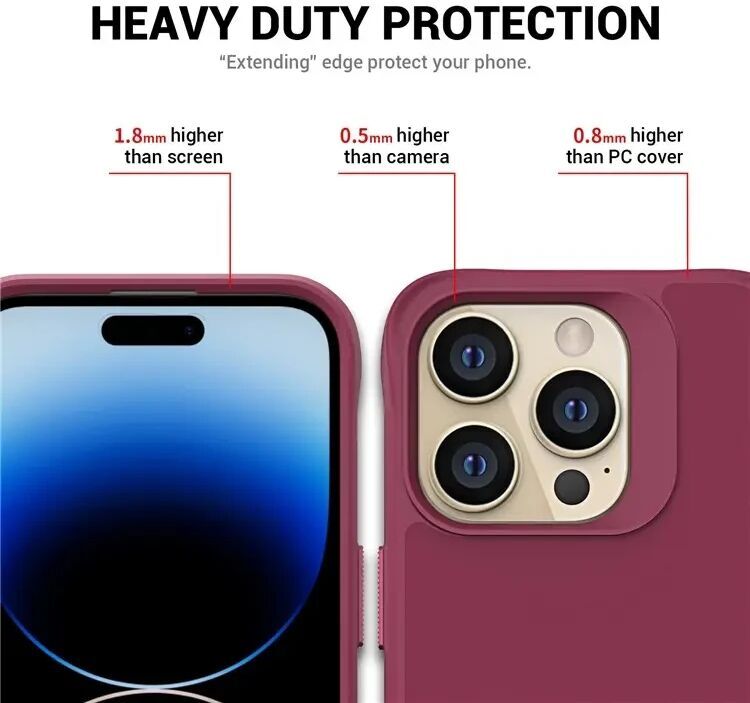 Apple iPhone 15 Pro Hoesje Metalen Kickstand Back Cover Rood afbeelding 4