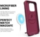 Apple iPhone 15 Pro Hoesje Metalen Kickstand Back Cover Rood afbeelding 9