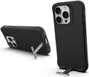 Apple iPhone 15 Pro Max Hoesje Metalen Kickstand Back Cover Zwart