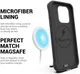 Apple iPhone 15 Pro Max Hoesje Metalen Kickstand Back Cover Zwart afbeelding 3