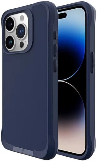 Apple iPhone 15 Pro Max Hoesje Metalen Kickstand Back Cover Blauw afbeelding 11