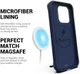 Apple iPhone 15 Pro Max Hoesje Metalen Kickstand Back Cover Blauw afbeelding 3