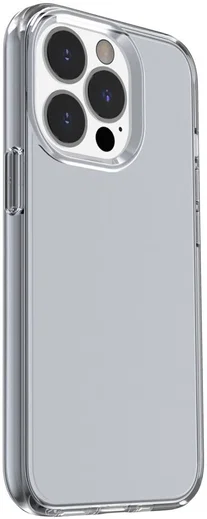 Apple iPhone 15 Pro Hoesje TPU Back Cover Grijs Transparant afbeelding 4