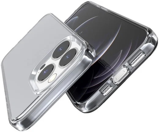 Apple iPhone 15 Pro Hoesje TPU Back Cover Grijs Transparant afbeelding 7