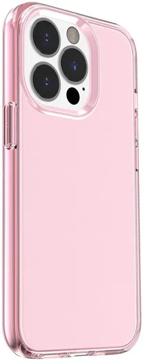 Apple iPhone 15 Pro Hoesje TPU Back Cover Roze Transparant afbeelding 3