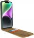 Rosso Element Apple iPhone 15 Pro Max Hoesje Verticale Flip Case Bruin afbeelding 2