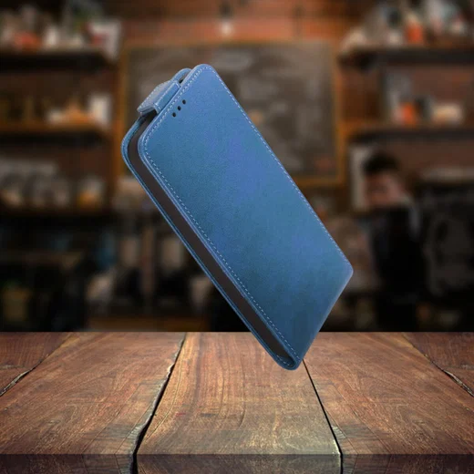Rosso Element Apple iPhone 15 Hoesje Verticale Flip Case Blauw afbeelding 7