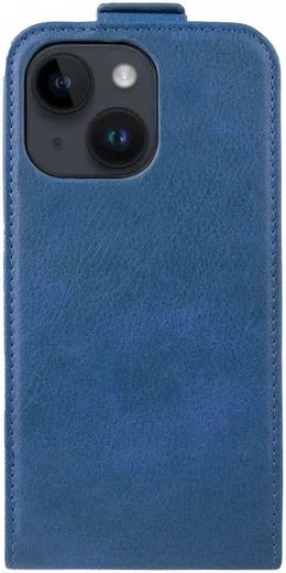 Rosso Element Apple iPhone 15 Hoesje Verticale Flip Case Blauw afbeelding 4