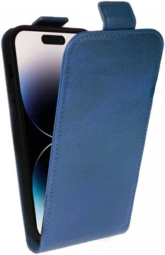 Rosso Element Apple iPhone 15 Pro Hoesje Verticale Flip Case Blauw