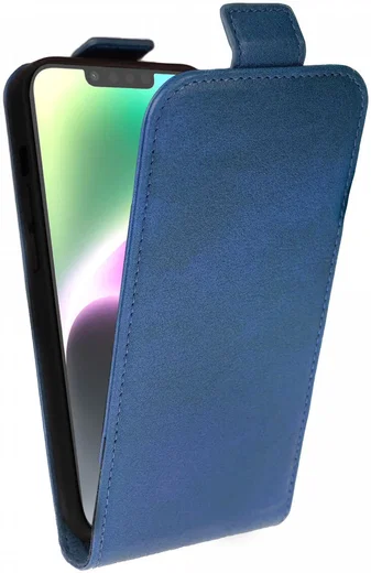 Rosso Element Apple iPhone 15 Plus Hoesje Verticale Flip Case Blauw afbeelding 1