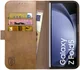 Rosso Deluxe Samsung Galaxy Z Fold 5 Hoesje Echt Leer Book Case Bruin afbeelding 1