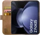 Rosso Deluxe Samsung Galaxy Z Fold 5 Hoesje Echt Leer Book Case Bruin afbeelding 2