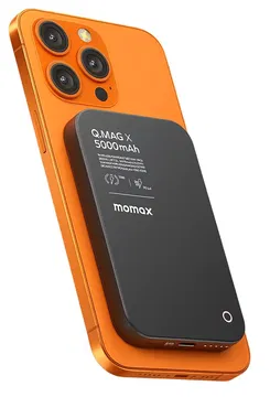 Momax 5.000 mAh Draadloze Powerbank met MagSafe Compact Zwart