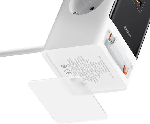 Baseus GaN 65W Fast Charge Laadstation met AC/USB-C/USB-A Wit afbeelding 10