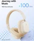 Baseus Bowie H1i Noise Cancelling Draadloze Koptelefoon ANC Beige afbeelding 6