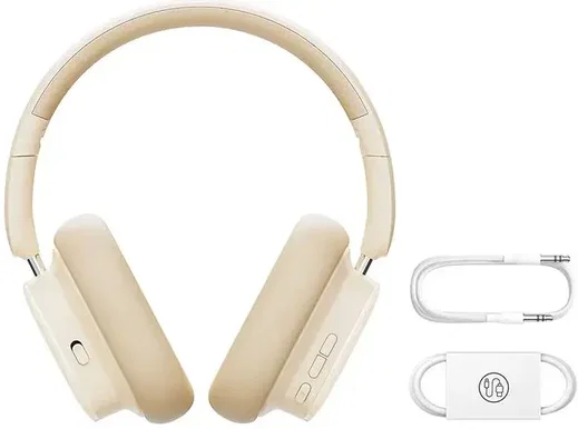 Baseus Bowie H1i Noise Cancelling Draadloze Koptelefoon ANC Beige afbeelding 10